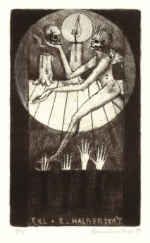 Ex-libris E. Halbertt (Hamlet)