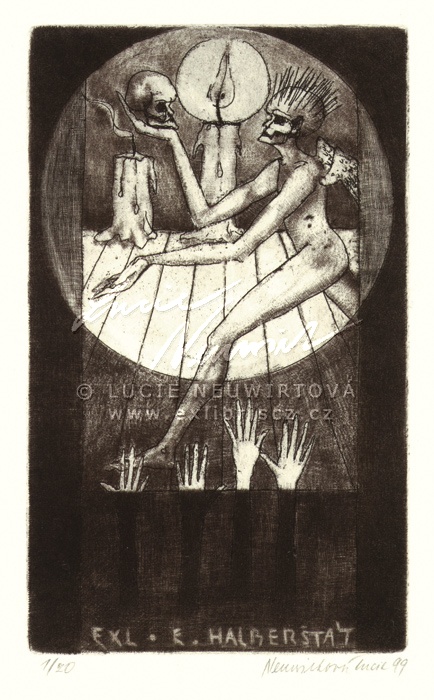 Ex-libris E. Halber�t�t (Hamlet)